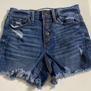 dark wash jean shorts
